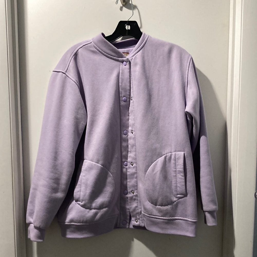 Vintage Lavender sweatshirt cardigan